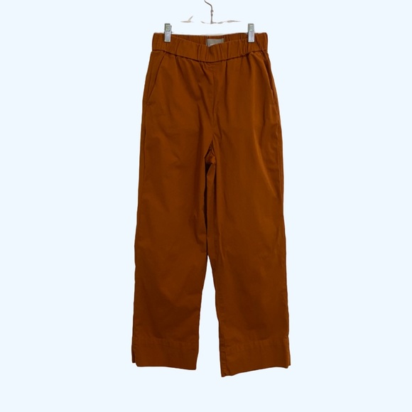 Everlane Pants - Everlane Dark Orange Wide Leg Elastic Waist Pants Relaxed Fit Women’s size 4